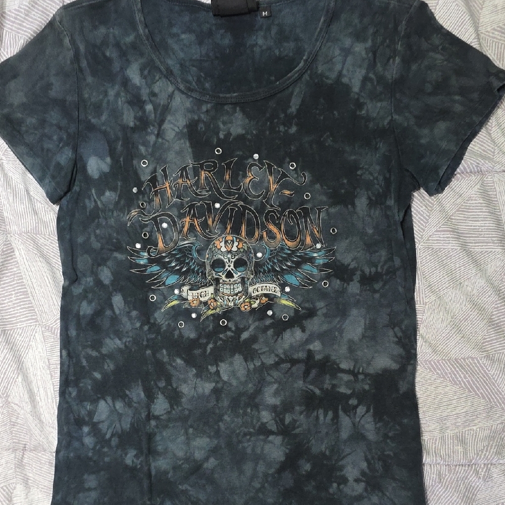 Harley-Davidson Women's Tie-Dye Skull Tee
